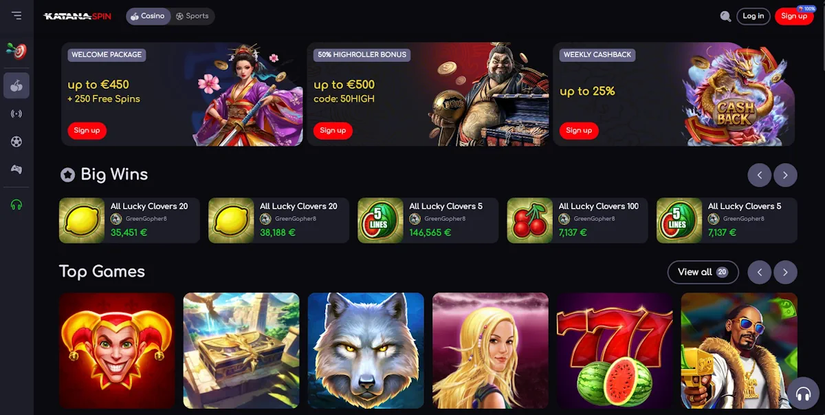 KatanaSpin Casino UK Official Site ᐉ Login & Get £450 Bonus
