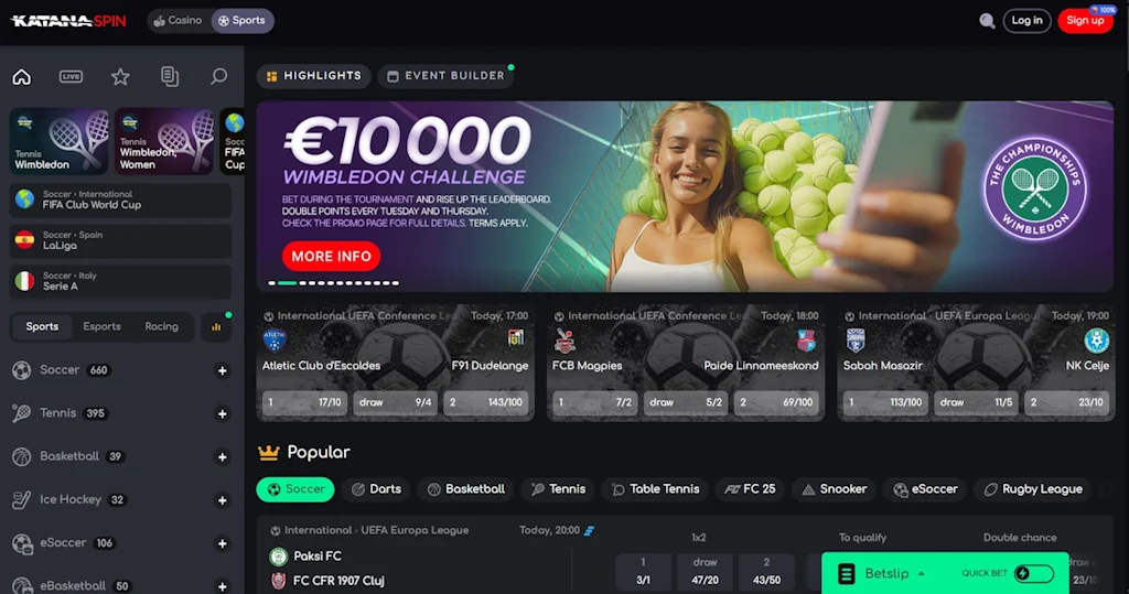 Sports Betting at KatanaSpin